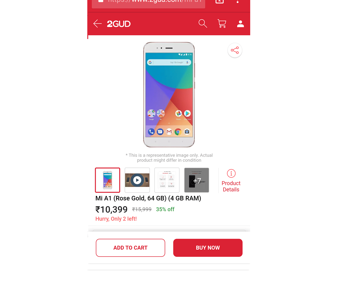 Buy Redmi note 4 ta Rs 6,299 from Flipkart's new website 2gud