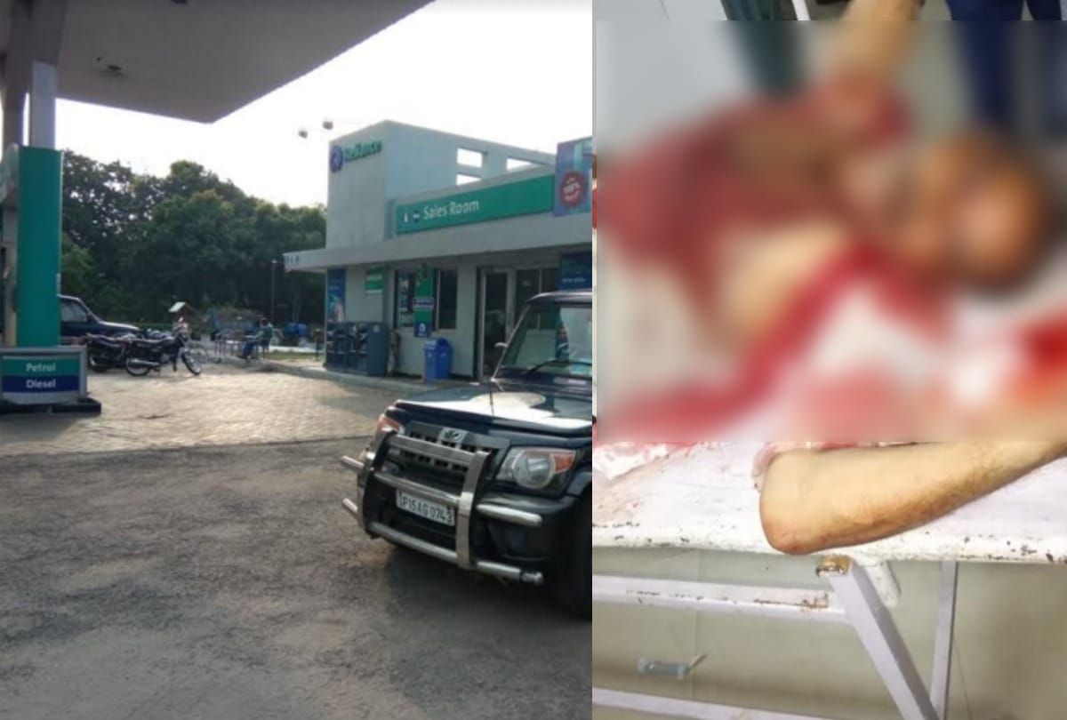 UP: in meerut robbers attacked security guard and robbed  of lacks from petrol pump