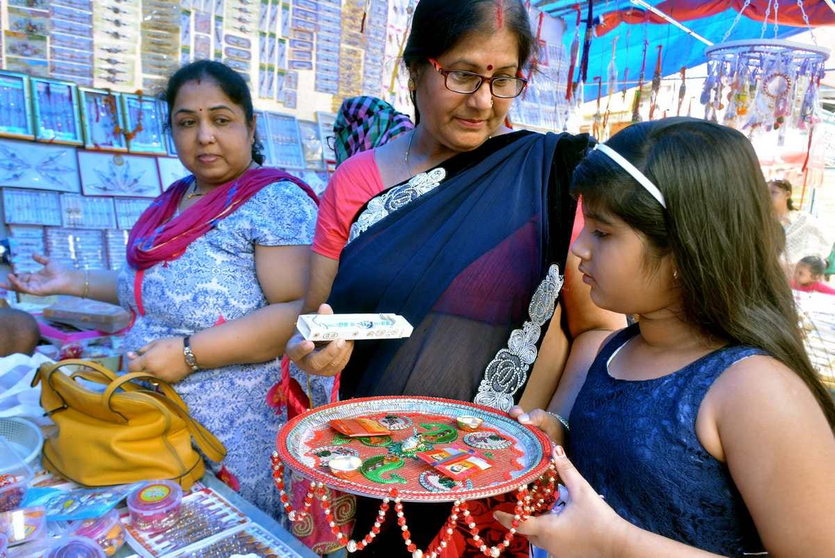 Market and social media on the occasion of Raksha bandhan