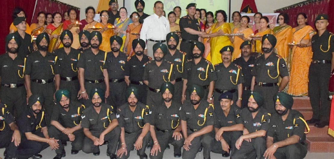 women tied rakhi on sikh regiment brother's wrists