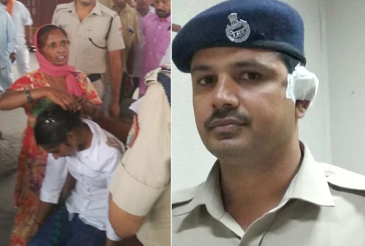 a girl steeped between train and platform rescued by rpf jawan in ambala cantt