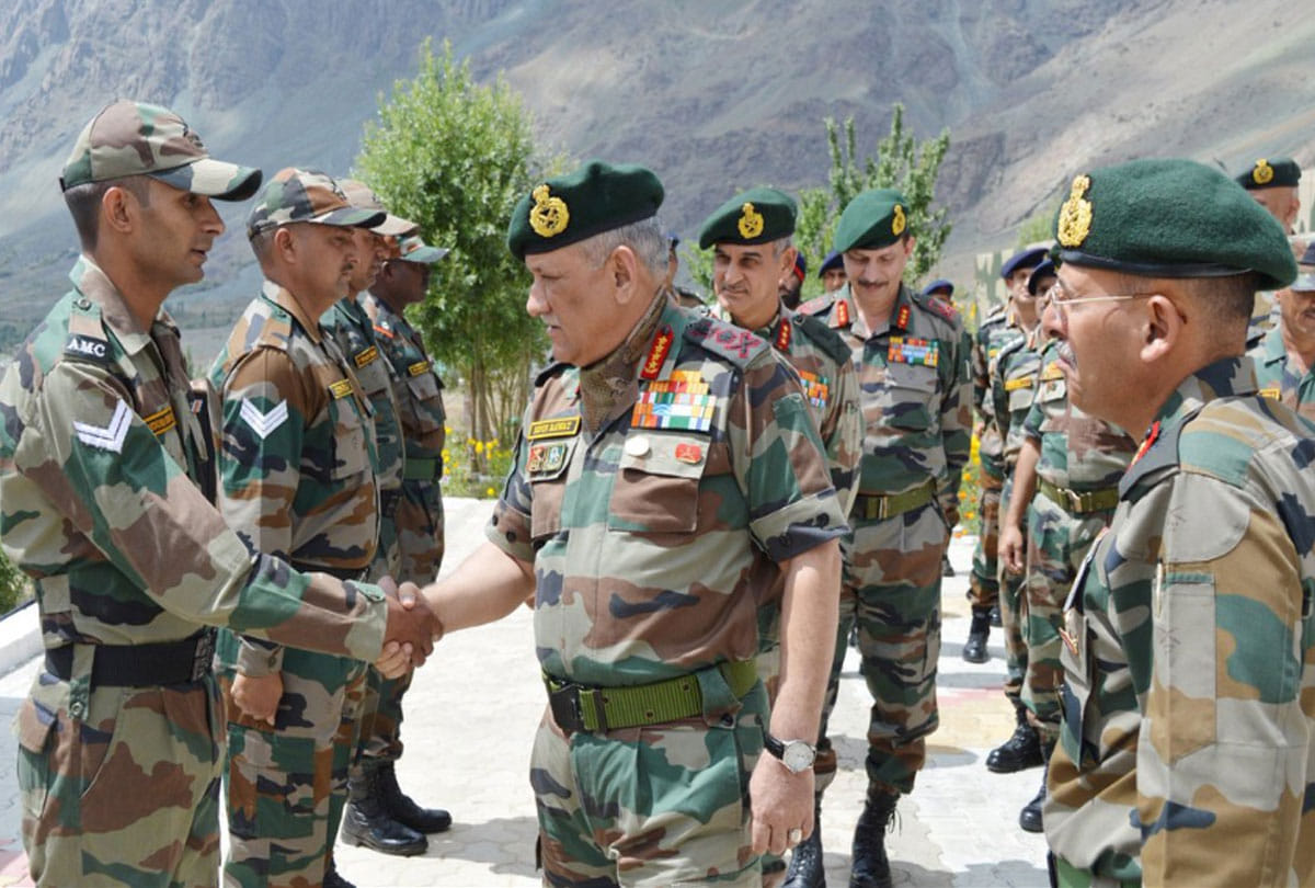 indian army chief bipin rawat visit jammu kashmir ordered to take strict action against militants