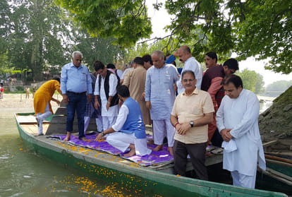 ashes of atal bihari vajpayee immersed in jhelum river jammu and kashmir