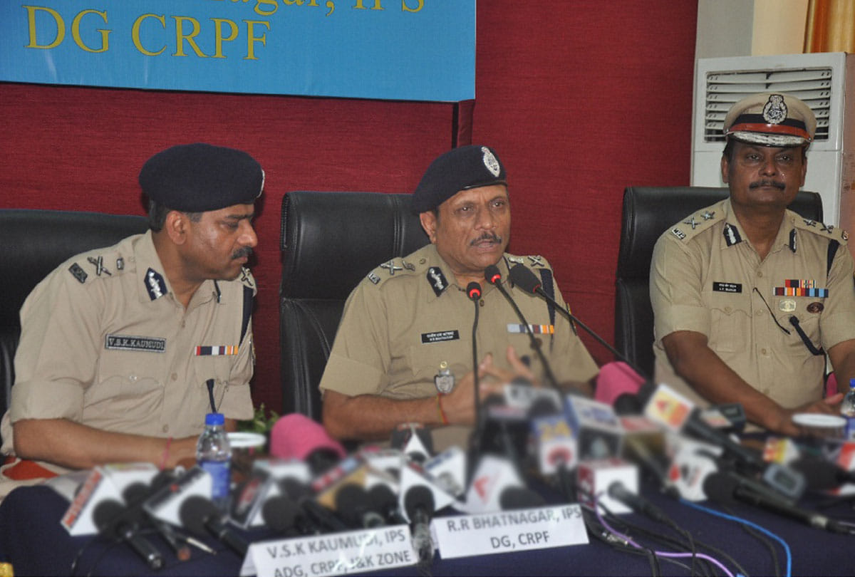 crpf director general said their are two hundred active militants in jammu kashmir