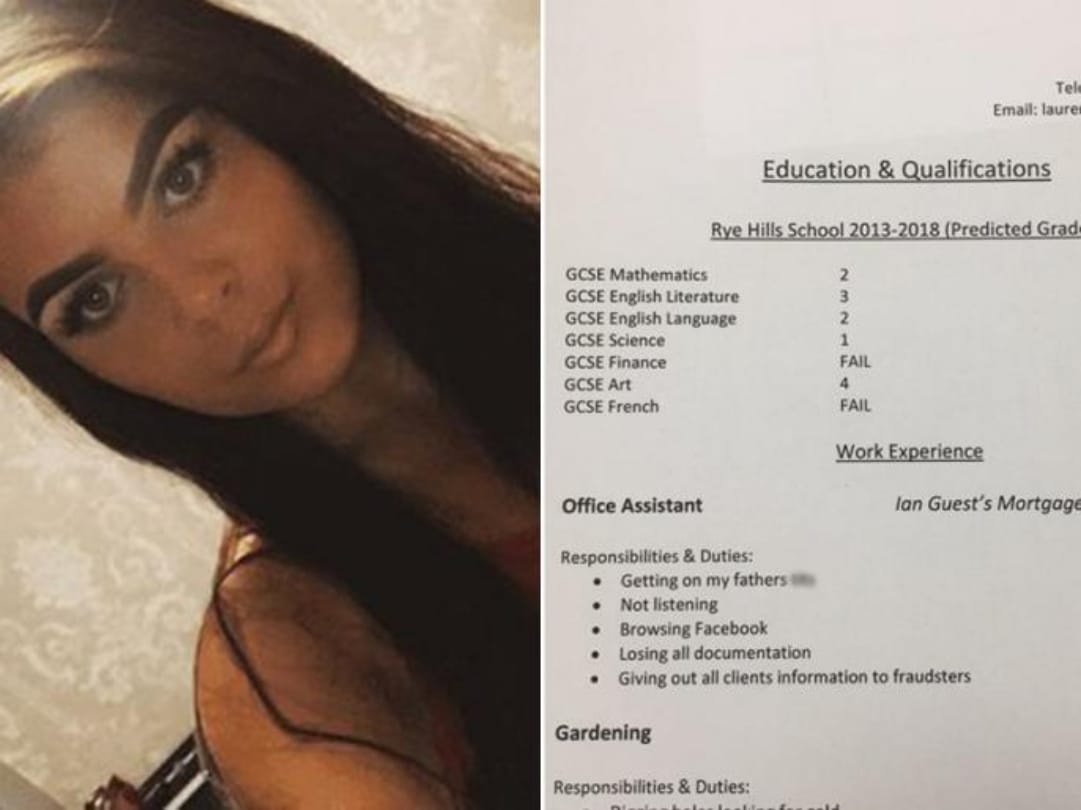 Father writes interesting CV for daughter, viral in few hours
