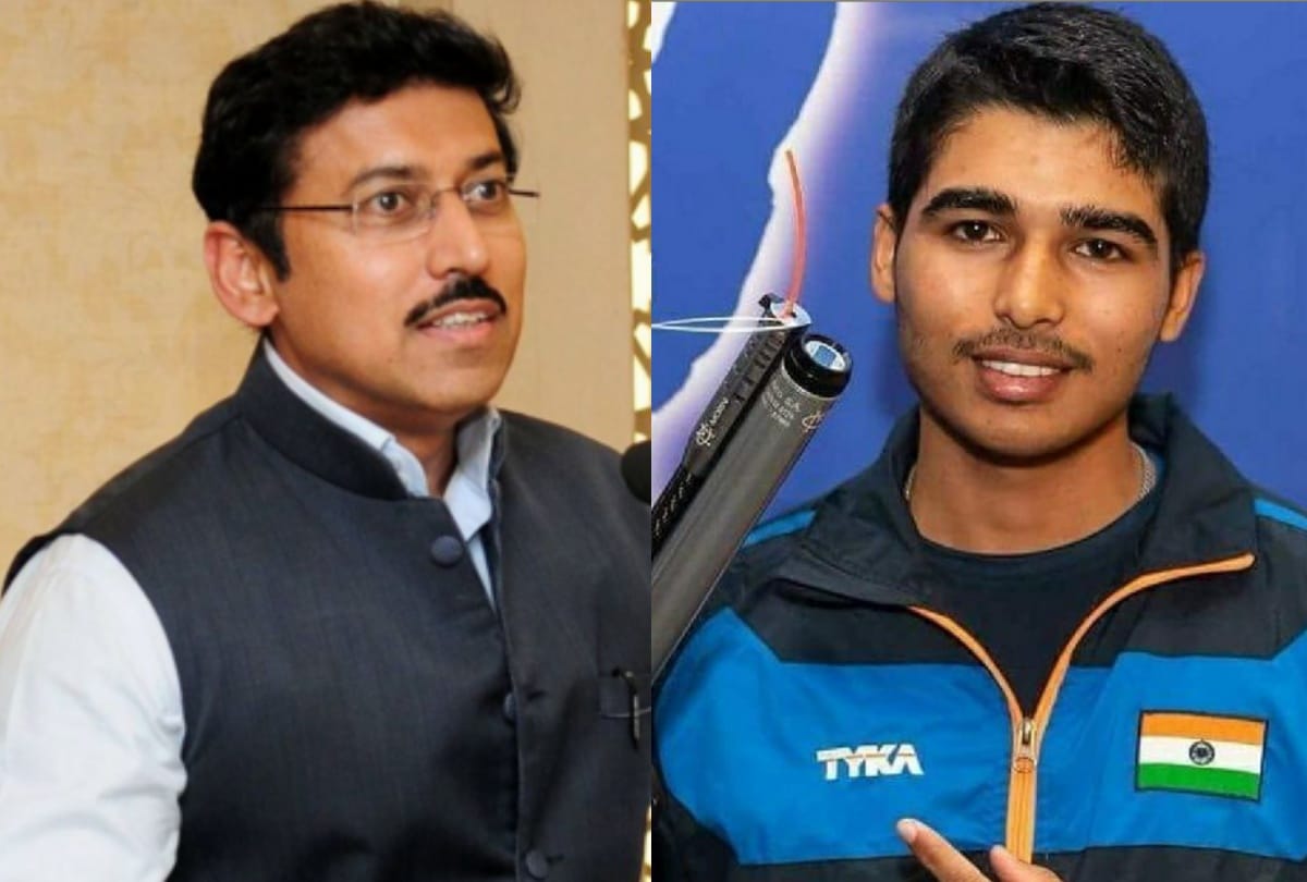 Rajyavardhan Singh Rathore congrats Saurabh Chaudhary for winning Gold for india in asian games