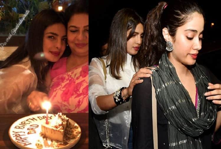 Priyanka Chopra celebrates father birthday along with Madhu Chopra and Janhvi Kapoor