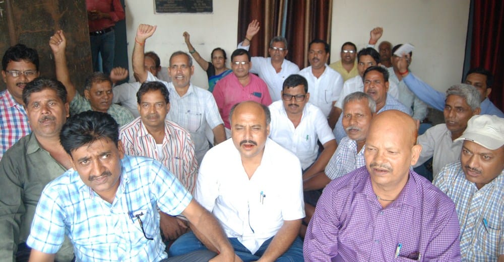 education department workers protested