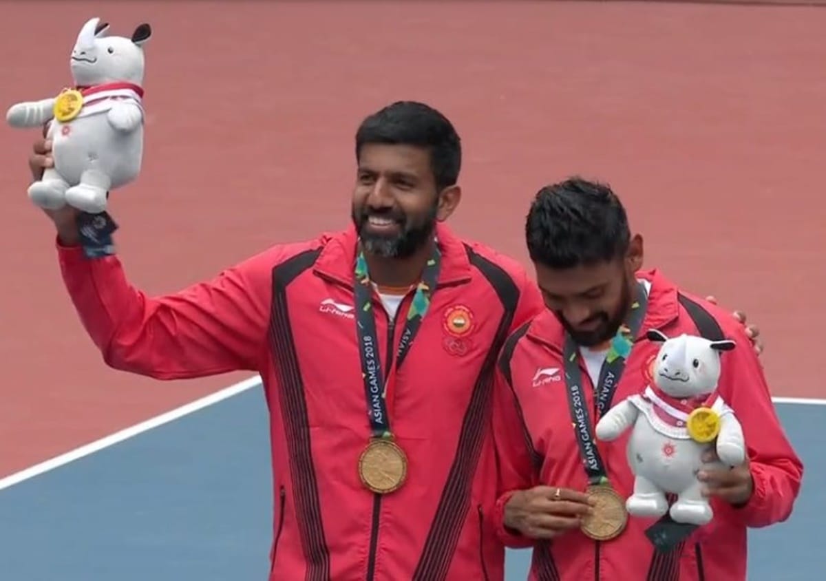Asian games 2018 day 6 rohan bopanna divij sharan vs kazakhstan pair mens doubles final live