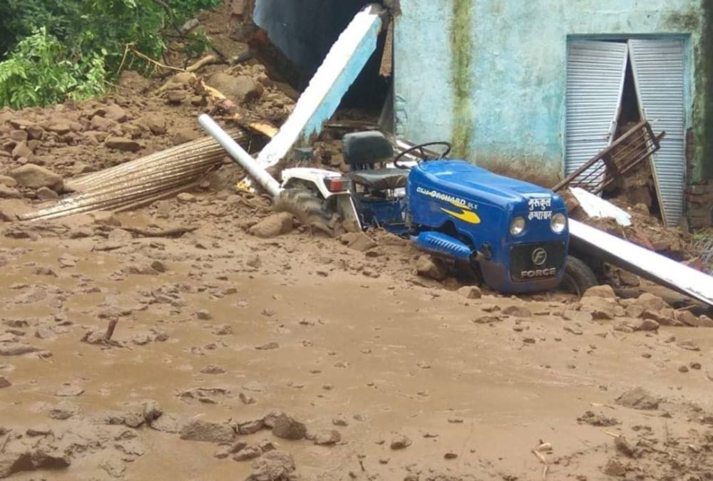 Disaster After flood in pauri uttarakhand photo
