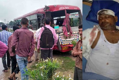 roadways bus collides with Tanker, 12 injured