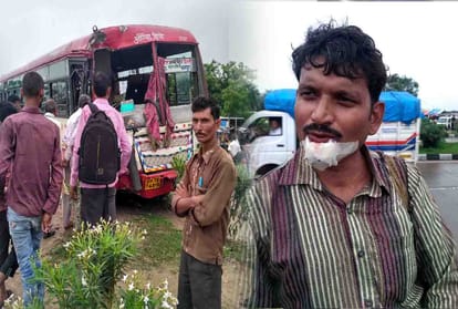 roadways bus collides with Tanker, 12 injured