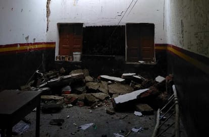 Roof collapse of primary school in mau