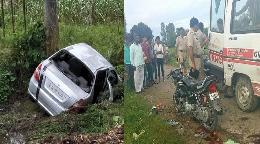 Road accident in Bijnor, three people including mother and son die