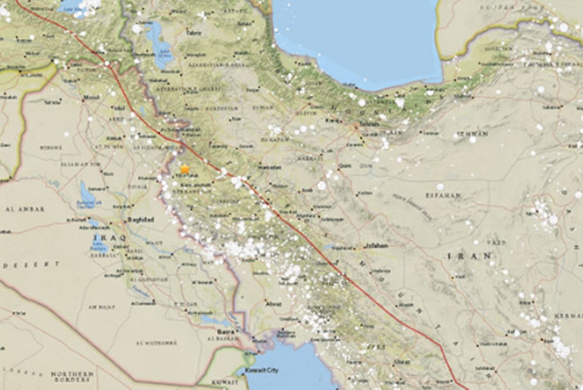 2 people killed and at least 100 were injured गल 6.0 earthquake struck in western Iran
