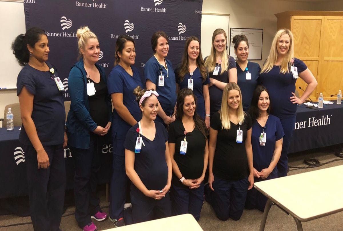 16 nurses in Banner Desert Medical Center in Arizona are pregnant at same time