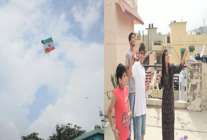 Police raises awareness regarding women's protection on Rakshabandhan by flying kite