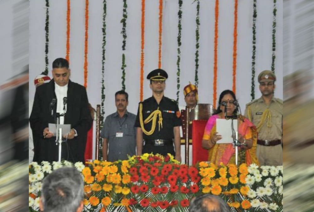 Baby rani maurya took oath as Uttarakhand seventh governor in dehradun