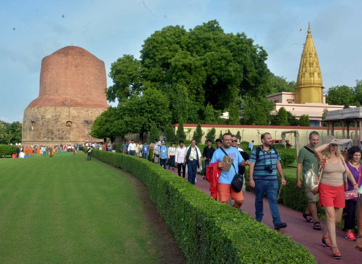 Buddhist conclave in varanasi delegates visit sarnath
