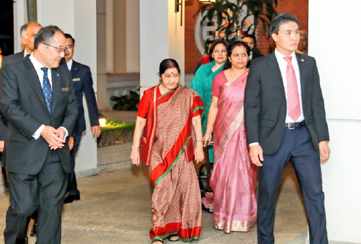 External Affairs Minister Sushma Swaraj arrived in Vietnam