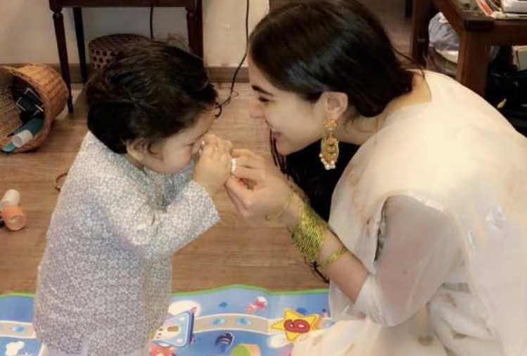 taimur ali khan celebrate his first rakshabandhan with sara ali khan