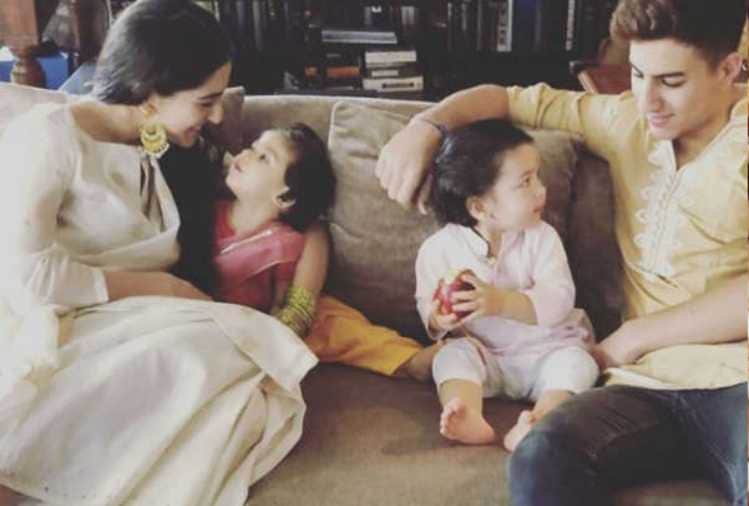 taimur ali khan celebrate his first rakshabandhan with sara ali khan