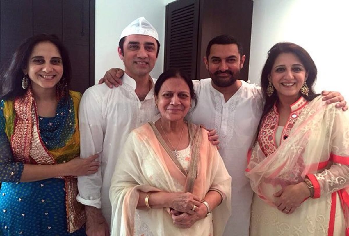 Aamir Khan celebrate Raksha bandhan with sister Nikhat and Farhat Khan