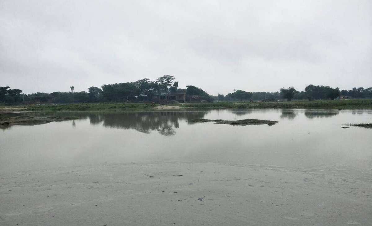 Flood in ganga and ghaghra river in purvanchal