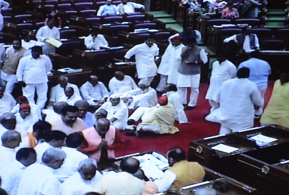 ruckus in vidhan parishad in uttar pradesh.