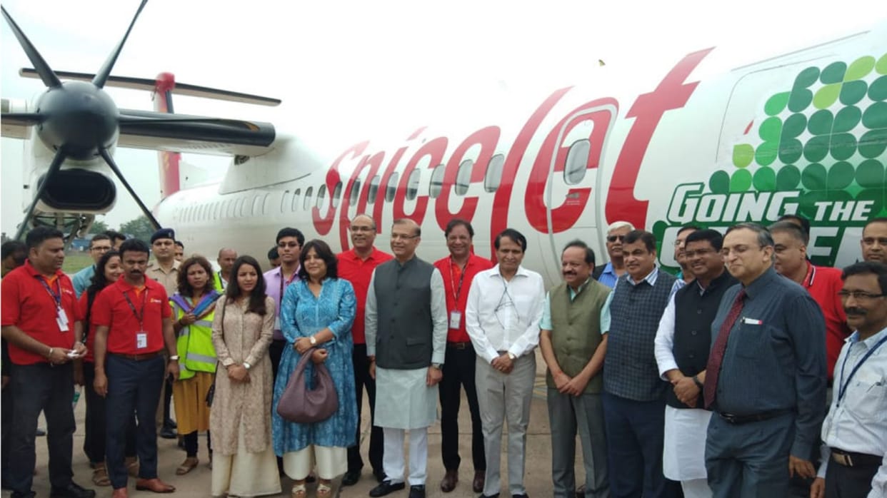 First ever biofuel flight of India successfully landed in Delhi airport