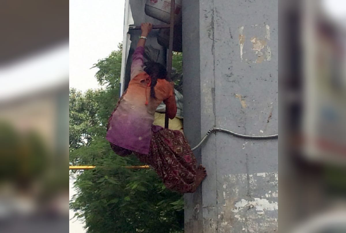 poor people in delhi forced to live behind hoardings on metro pillars see photos