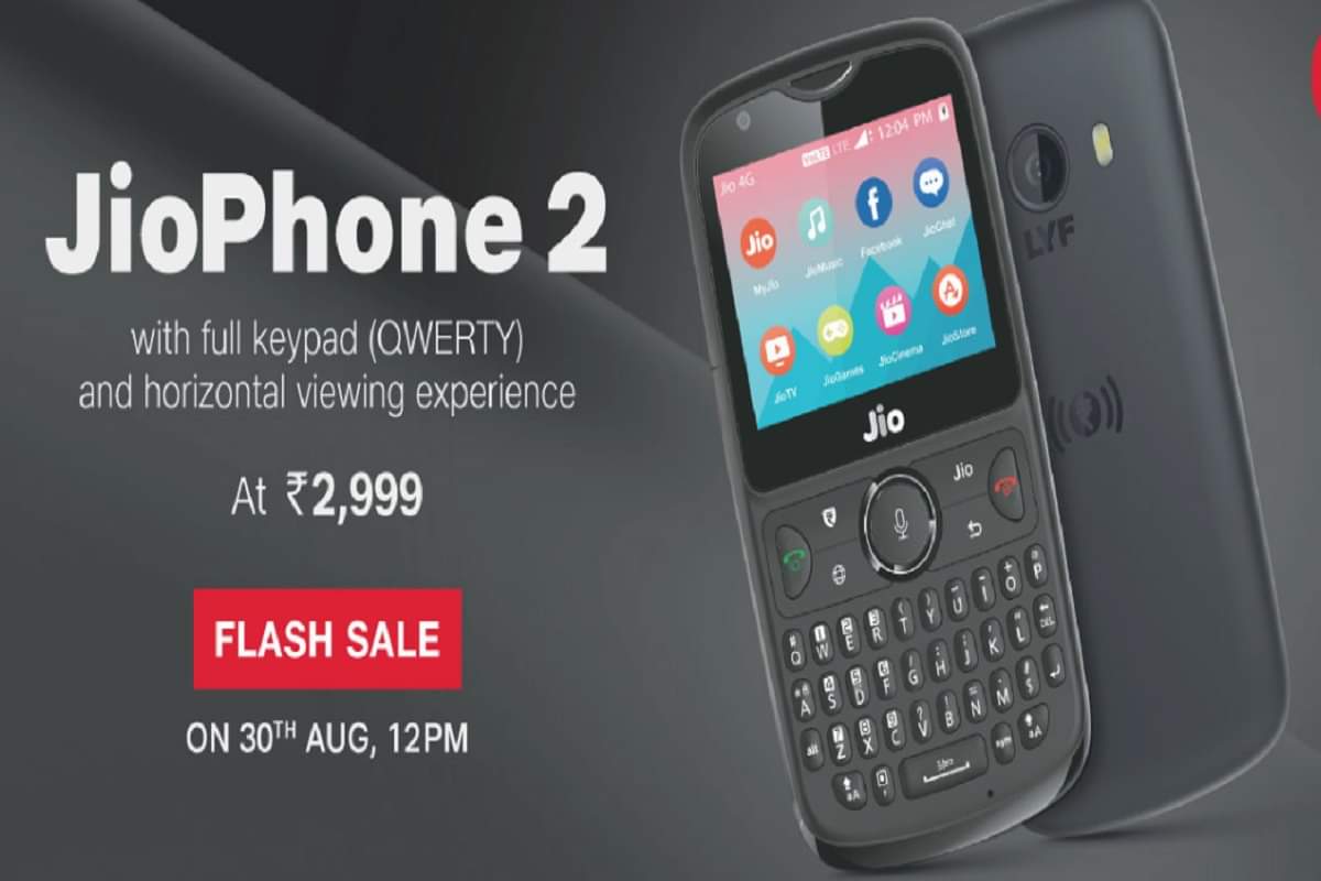 Jio Phone 2 Second Flash Sale On 30th August, All you needs to know
