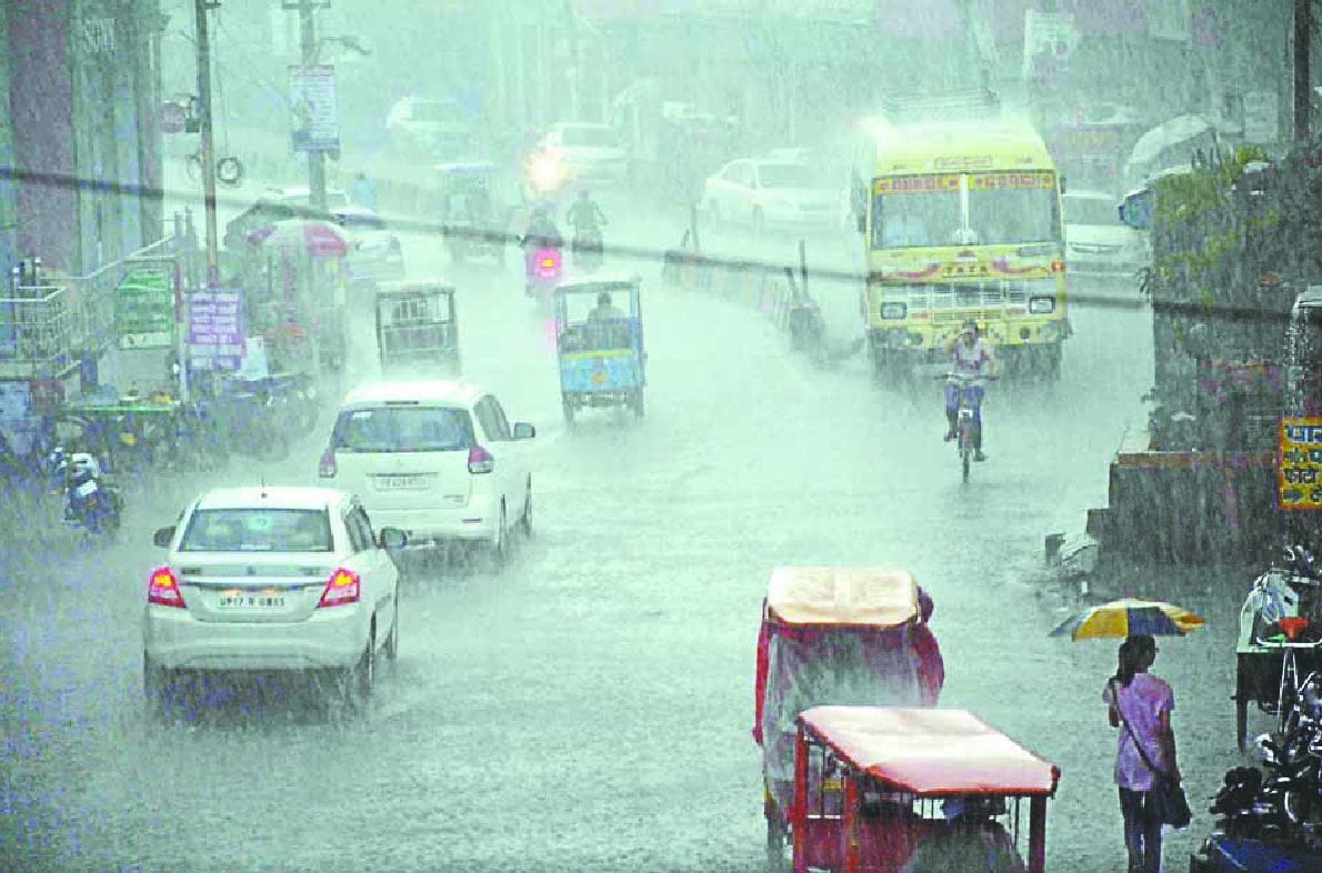 Waterlogging increased by rain