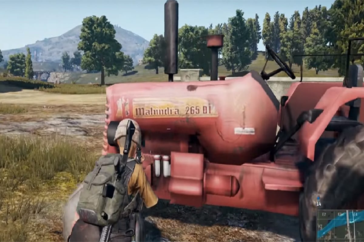 mahindra's tractor spoted in pubg mobile game