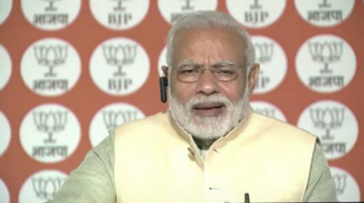 PM Modi interacts with farmers  of varanasi