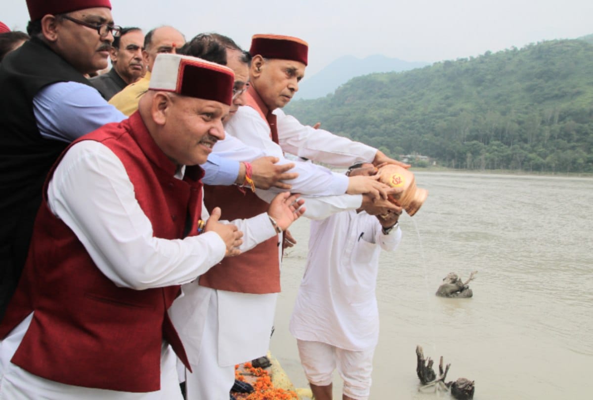 mortel remains of atal bihari vajpayee immersed in satluj river at tattapani