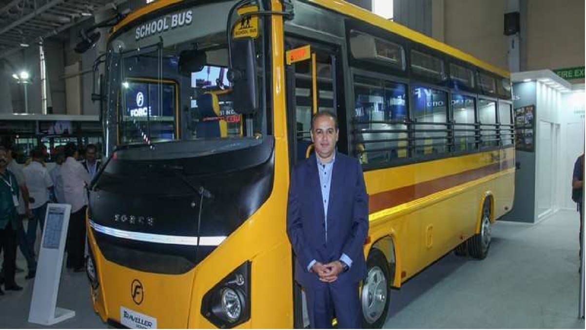 force motors launched  traveller mono  bus