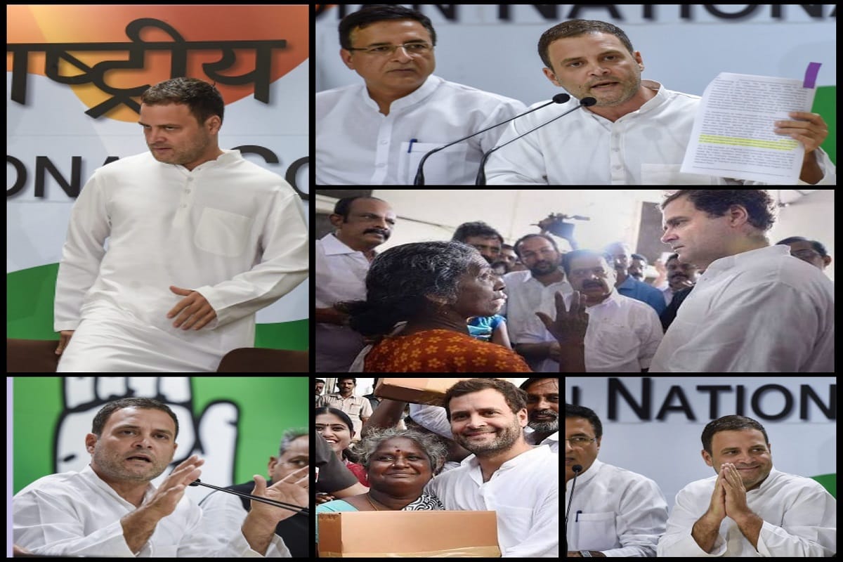 Rahul gandhi attack on the Modi government on Rafael Deal and Kerala flood, View photos