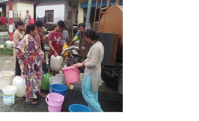 Water supply arrangement failed, municipal distributed water