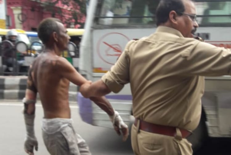homeguard attempted for self immolation in the farewell party of DG homeguard
