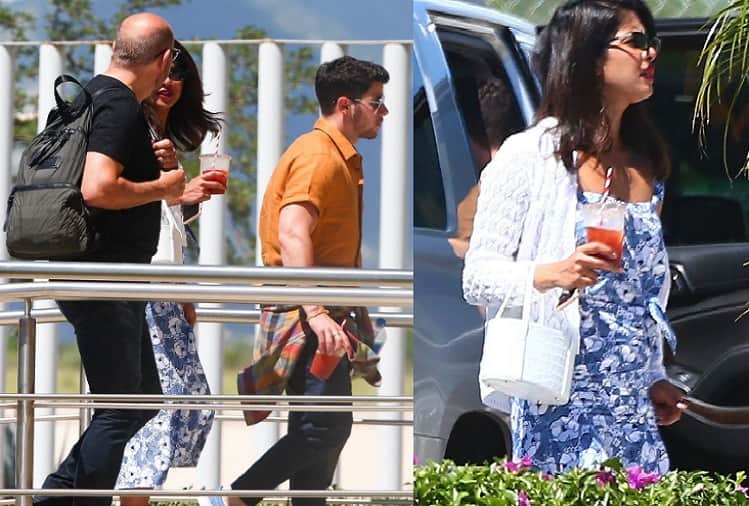 After sending kiss on social media Priyanka Chopra spotted with Nick Jonas in the US