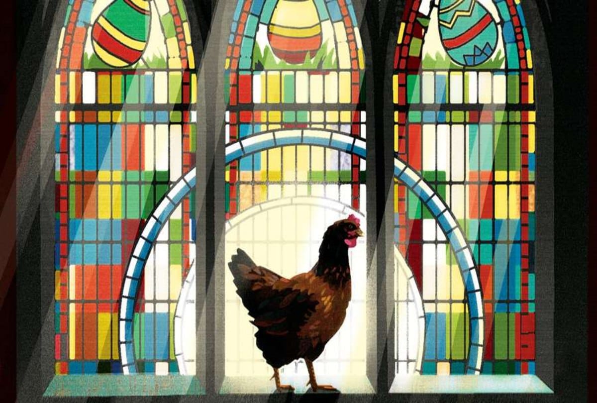 There is something weird in this church people are starting to laugh just after coming out