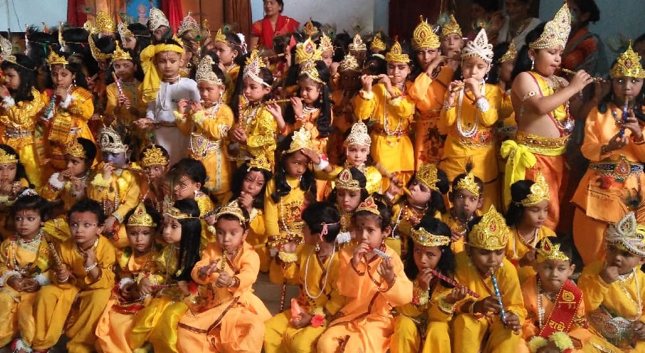 Cultural program in schools on the eve of Shrikrishna Janmashtami