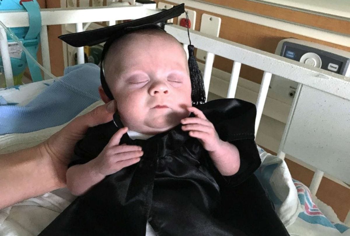 Eight Month Old Baby Graduates As He Discharged From ICU In USA