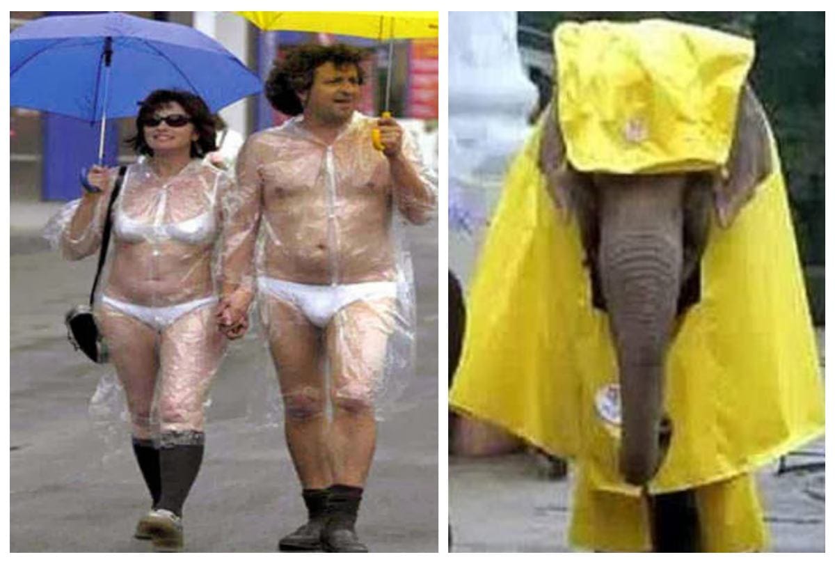 Rain Funny Photo Hillarious Ways People Cope With Water logging And Heavy Downpour
