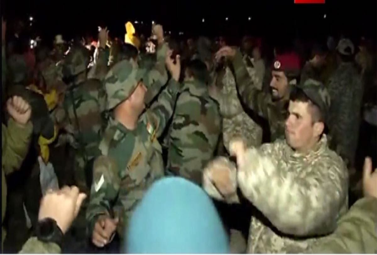 Shanghai Cooperation Organisation SCO India and Pakistan Army Jawans Dance together in Russia
