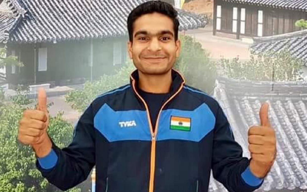 Shooter Gaurav Rana from Baghpat rocks in South Karia won Bronze Medal in Shooting