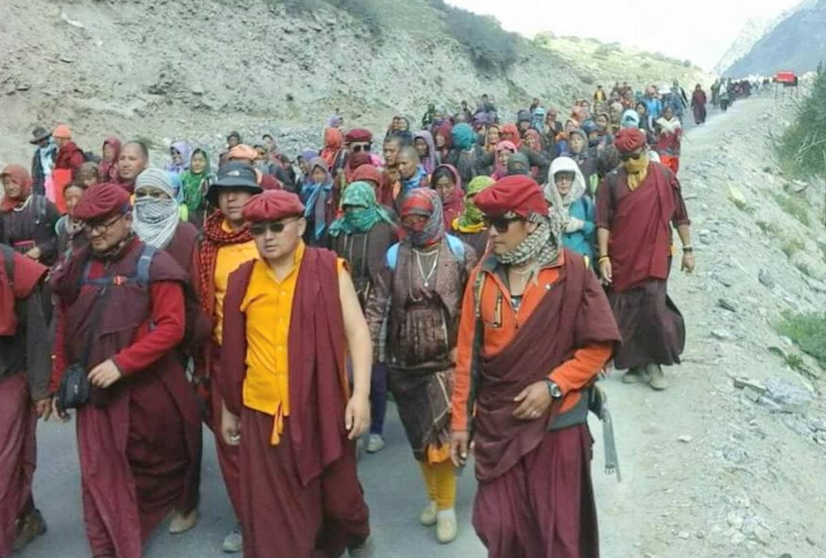 Bhutan dharamguru on a visit to Lahaul Spiti