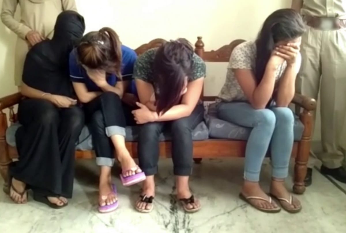 Police raid on spa center in gurugram