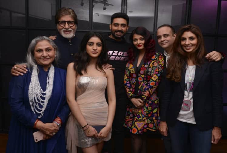 Amitabh Bachchan Aishwarya Rai and Neha Dhupia spotted Shweta Bachchan Nanda store launch